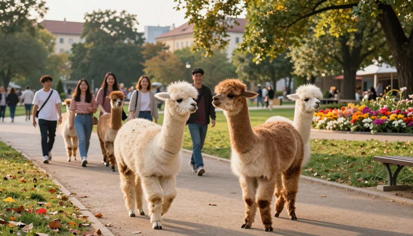 Spacer z alpakami Wrocław