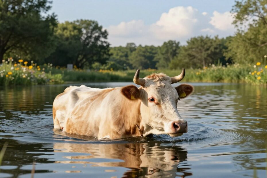 Czy krowa umie pływać