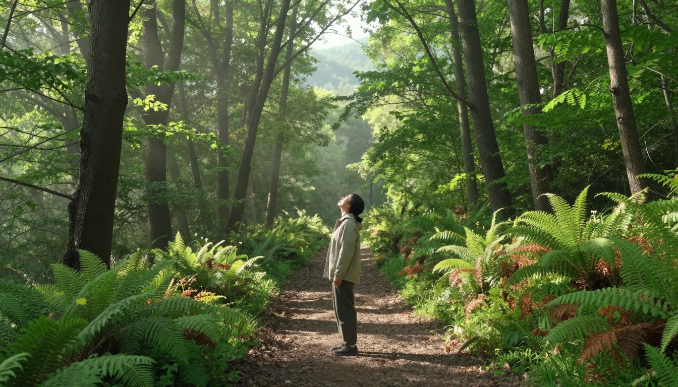 Spacer w lesie