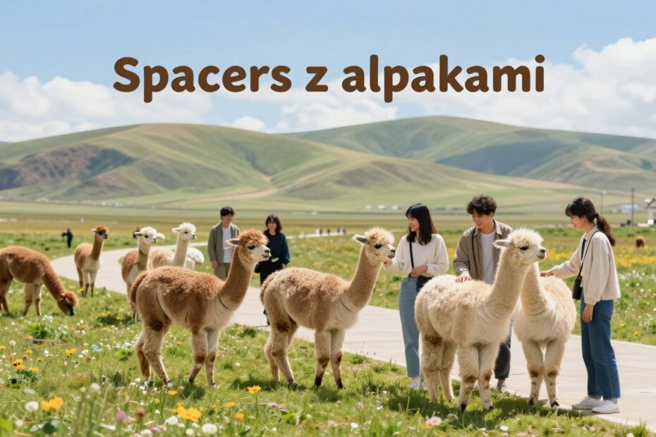 Spacer z alpakami