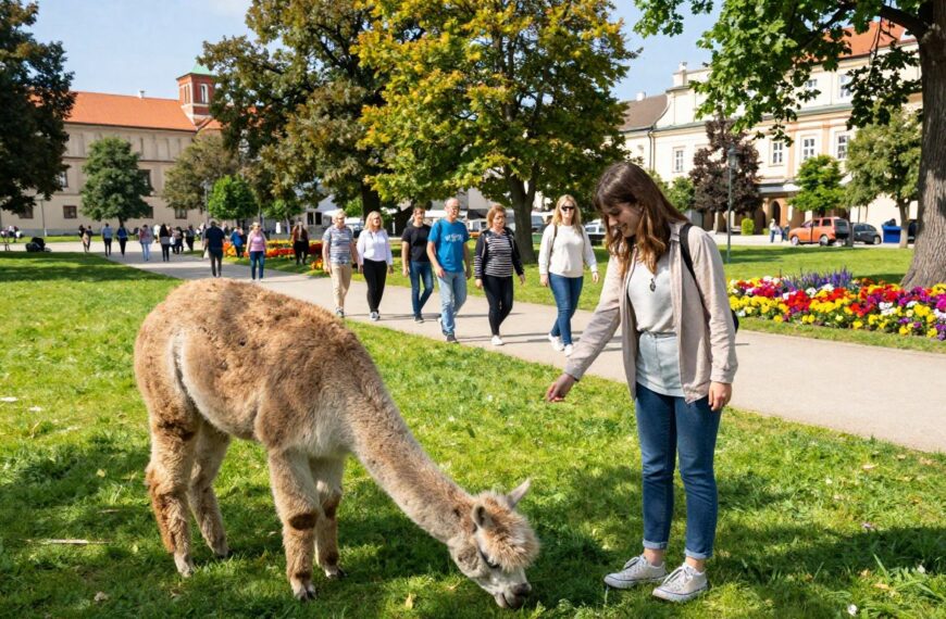 Spacer z alpakami Kraków