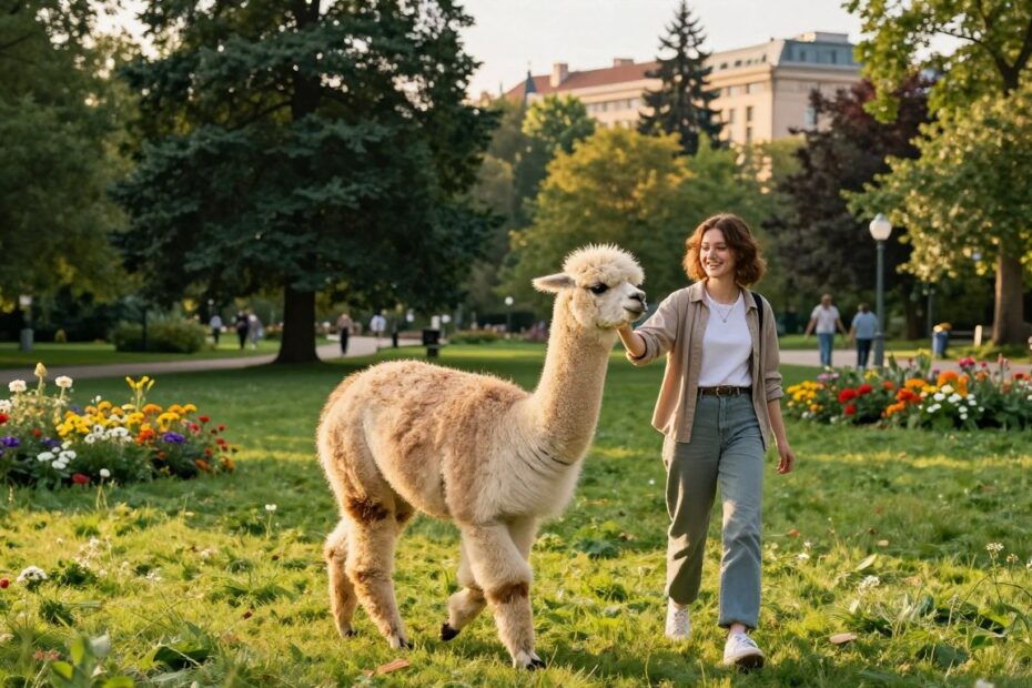 Spacer z alpakami Warszawa