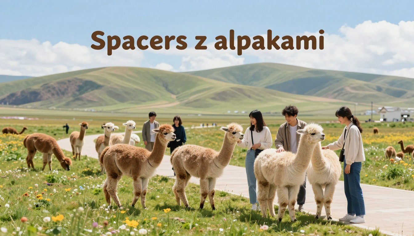 Spacer z alpakami